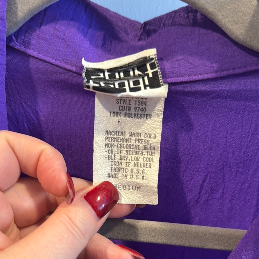 Teddi Purple Bomber Jacket with Fringe Details - Picture 3 of 5